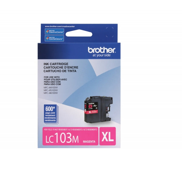 BROTHER CARTUCHO DE TINTA MAGENTA DE 600 PAGINAS Cartucho Brother LC103M Magenta, 600 Páginas RENDIMIENTO 600 PGS