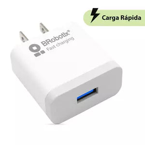 BROBOTIX USD FASTCHARGE CARGADOR USB V3.0 18W 1PTO USB BCO FASTCHARGE CARGADOR USB V3.0 18W 1PTO USB BCO