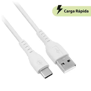 BROBOTIX USD FASTCHARGE CABLE USB V3.0 A-TIPO C BLANCO 1M FASTCHARGE CABLE USB V3.0 A-TIPO C BLANCO 1M