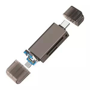 BROBOTIX USD LECTOR USB V2.0 MICROSD NEGRO TIPO C Y TIPO A LECTOR USB V2.0 MICROSD NEGRO TIPO C Y TIPO A