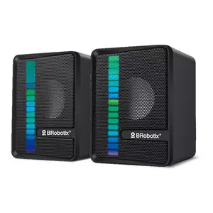 BROBOTIX USD BOCINA DUAL USB V2.0 NEGRA SUBWOOFER RGB BOCINA DUAL USB V2.0 NEGRA SUBWOOFER RGB