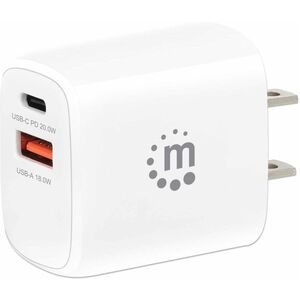 INTRACOM CARGADOR PARED  20W  USB-C PD 20W  Y USB-A QC  18W CARGADOR PARED  20W  USB-C PD 20W  Y USB-A QC  18W