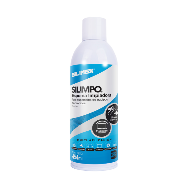 Espuma Limpiadora SILIMEX Silimpo, Desengrasante y Protector UV, 454 ml