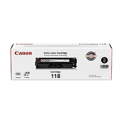TONER CANON 118 BK NEGRO para ImageClass Series LBP7200Cdn / LBP7660Cdn / MF8350Cdn / MF8380Cdw / MF8580Cdw / MF726Cdw /