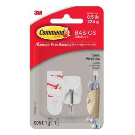 Gancho 3M Básico Command 1 Wire Pequeño Color Blanco