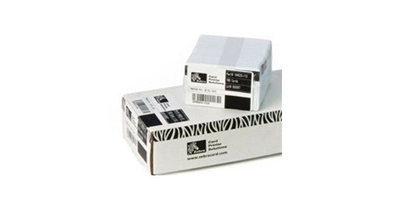 ZEBRA PAQUETE 500 TARJETAS ADESIVAS 10MILESIMA Zebra Tarjetas Adhesivas de PVC para Credenciales Premier con Adhesivo, 5x 100 Tarjetas ADESIVAS 10MILESIMA