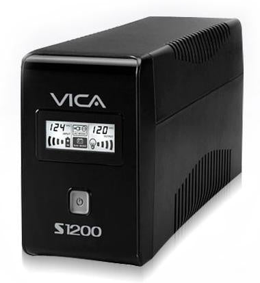 VICA NOBREAK CON REGULADOR 1200VA 600W 6 TOMAS.60 MIN RESPALDO . No Break Vica Smart S1200, 600W, 1200VA, Entrada 81-145, Salida 120V 600W  6 TOMAS 60 MIN RESPALDO   .