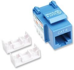 IC INTRACOM JACK RJ45 CAT6 UTP KEYSTONE DE IMPACTO AZUL Intellinet Jack Categoría 6, RJ-45, Azul DE IMPACTO AZUL