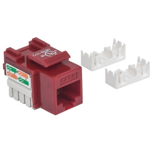 IC INTRACOM JACK RJ45 CAT6 UTP KEYSTONE DE IMPACTO ROJO Intellinet Jack 210614 Categoría 6, RJ-45, Rojo DE IMPACTO ROJO