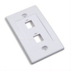 IC INTRACOM TAPA DE PARED FACEPLATE PLACA 2 PUERTOS BLANCO Intellinet Tapa para Caja (Faceplate) 163293, Montaje al Ras, 2 Salidas, Blanco 2 PUERTOS BLANCO