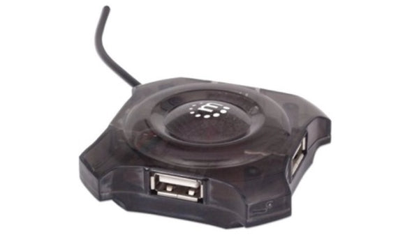 INTRACOM HUB USB 4 PTOS NEGRO ECONOMICO Concentrador USB Manhattan - USB - Externo - Negro - 4 Total USB Port(s) - PC, Mac ECONOMICO