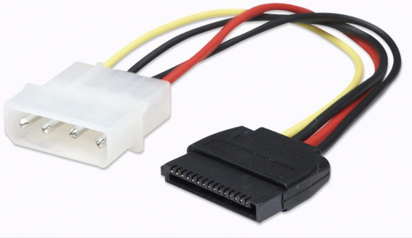 INTRACOM CABLE ALIMENTACION SATA 0.16M MOLEX 4 PINES A SATA 15 PINES CABLE ALIMENTACION SATA 0.16M MOLEX 4 PINES A SATA 15 PINE MOLEX 4 PINES A SATA 15 PINES