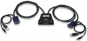 INTRACOM SWITCH KVM 2 PTOS USB Y 2PTOS VGA 3.5MM 1920X1440 CON CABLES  Switch Manhattan KVM 151245, 2x USB, 2x VGA VGA 3.5MM 1920X1440 CON CABLES