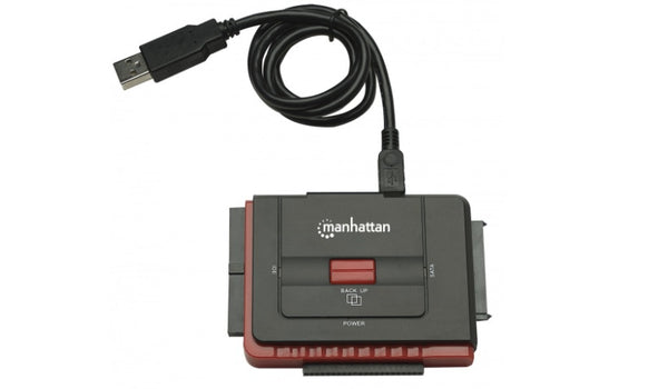 INTRACOM CONVERTIDOR HDD USB A IDE Y SATA 1.5 GBPS HASTA 5.25IN Adaptador Manhattan USB 2.0 a HDD IDE40 - Sata - OTB SATA 1.5 GBPS HASTA 5.25