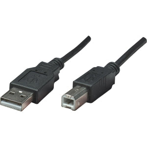 INTRACOM CABLE USB A-B 3.0M IMPRESORA NEGRO Cable Manhattan  para Dispositivos USB de Alta Velocidad, USB 2.0 A Macho - USB 2.0 B Macho, 3 Metros, Negro NEGRO                           .