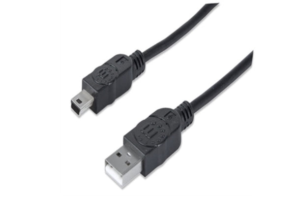 INTRACOM CABLE USB V2.0 A-MINI B 1.8M NEGRO CABLE USB V2.0 A-MINI B 1.8M NEGRO . NEGRO                           .