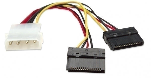INTRACOM CABLE ALIMENTACION DIVISOR Y SATA 0.15M X2 MOLEX 4 PINES CABLE ALIMENTACION DIVISOR Y SATA 0.15M X2 MOLEX 4 PINES SATA 0.15M X2 MOLEX 4 PINES