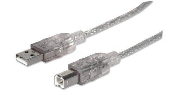 INTRACOM CABLE USB A-B 3.0M IMPRESORA PLATA Cable de transferencia de datos IC INTRACOM - 3.05m USB - para Hub, Computador - Extremo prinicpal: 1 x Tipo A Macho USB - Extremo Secundario: 1 x Tipo B Macho USB - 480Mbit/s - Apantallado - 28 AWG - Plata tran