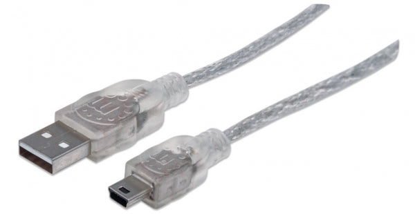 INTRACOM CABLE USB V2.0 A-MINI B 1.8M PLATA CABLE USB V2.0 A-MINI B 1.8M PLATA PLATA                           .