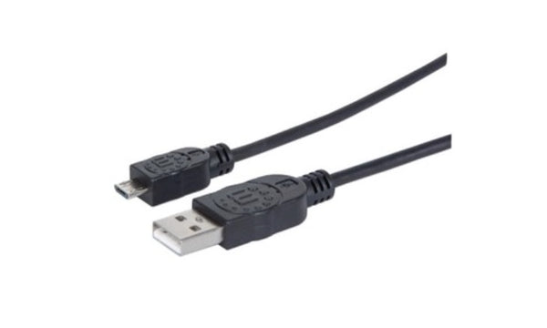 INTRACOM CABLE USB V2.0 A-MICRO B 0.5M NEG BB Cable de transferencia de datos IC INTRACOM - 45.72cm USB - Extremo prinicpal: 1 x Tipo A Macho USB - Extremo Secundario: 1 x Micro Type B Macho USB - 480Mbit/s - Apantallado - 28 AWG - Negro NEG BB