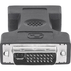 INTRACOM ADAPTADOR CONVERTIDOR DVI-I A VGA HD15 MACHO-HEMBRA Adaptador Manhattan  DVI-A&D&I Enlace Dual Macho - VGA hembra (HD15 FM) VGA HD15 MACHO-HEMBRA