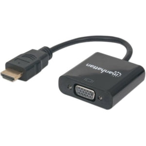 INTRACOM CABLE ADAPTADOR CONVERTIDOR HDMI A VGA HD15 1080P MACHO-HEMBRA Manhattan Convertidor HDMI Macho - VGA Hembra, Negro HDMI A VGA HD15 1080P MACHO-HEMBRA