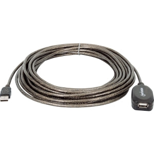 INTRACOM CABLE EXTENSION USB 2.0 10M ACTIVA ENCADENABLE X3 M-H Cable Manhattan  USB A Macho - USB A Hembra, 10 Metros, Negro ACTIVA ENCADENABLE X3 M-H