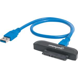 INTRACOM CABLE ADAPTADOR CONVERTIDORUSB 3.0 A SATA DISCO DURO 2.5IN 5GBPS Manhattan Adaptador SuperSpeed USB 3.0 Macho - SATA 2.5' Macho, 40cm  3.0 A SATA DISCO DURO 2.5  5GBPS