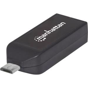 INTRACOM LECTOR OTG DE TARJETAS CON PUERTO USB 2.0                  . Manhattan Adaptador Micro USB con Lector de Tarjetas OTG imPORT Link 24 en 1, USB 2.0 PUERTO USB 2.0                  .