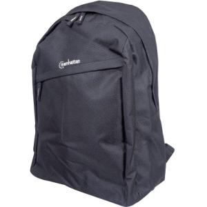 INTRACOM MALETIN BACKPACK 15.6IN KNA . Manhattan Mochila Knappack de PVC/Poliester para Laptop 15.6' Negro .                               .