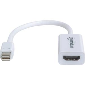 INTRACOM CABLE ADAPTADOR CONVERTIDOR MINI DISPLAYPORT A HDMI 1080P M-H Mini Adaptador Manhattan  HDMI - mini DisplayPort, 17cm, Blanco MINI DISPLAYPORT A HDMI 1080P M-H