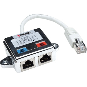 IC INTRACOM DISTRIBUIDOR RJ45 MODULAR CAT5E COMPRAR EN PARES Adaptador Intellinet  RJ-45 Macho - 2x RJ-45 Hembra, Plata CAT5E COMPRAR EN PARES