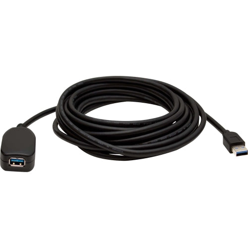 INTRACOM CABLE EXTENSION USB 5M ACTIVA ALTA VELOCIDAD 3.0 CON REPETIDOR Cable Manhattan USB 3.0 A Macho - USB 3.0 A Hembra, 5 Metros, Negro ALTA VELOCIDAD 3.0 CON REPETIDOR.