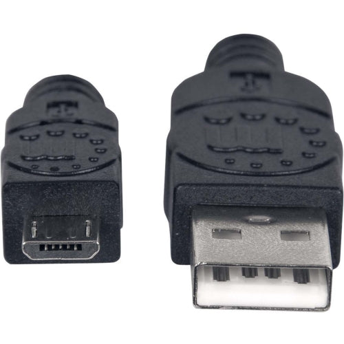 INTRACOM CABLE USB V2 A-MICRO B BOLSA PVC 1.0M NEGRO. Manhattan Cable USB de Alta Velocidad, USB 2.0 A Macho - Micro USB 2.0 B Macho, 1 Metro, Negro PVC 1.0M NEGRO.