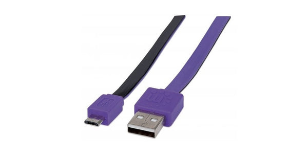 INTRACOM CABLE USB V2 A-MICRO B BLISTER PLANO 1.0M MORADO/NEGRO. CABLE USB V2 A-MICRO B, BLISTER PLANO 1.0M MORADO/NEGRO. PLANO 1.0M MORADO/NEGRO.