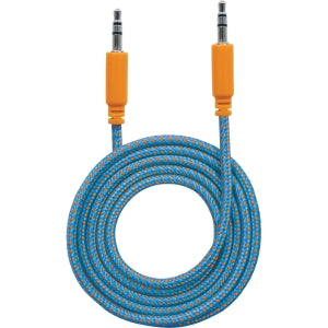 INTRACOM CABLE ESTEREO A IPOD M-M 1.0M TEXTIL AZUL/NARANJA. CABLE ESTEREO A IPOD M-M 1.0M TEXTIL AZUL/NARANJA.
