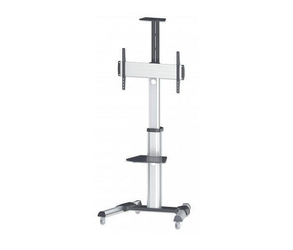 INTRACOM SOPORTE CARRITO TV PANTALLA37IN A 70IN 50KG ROTACION TV AJUSTABLE Manhattan Soporte Tipo Carrito para Pantallas 37' a 70' o 50KGs, Negro/Plata  A 70  50KG ROTACION TV AJUSTABLE