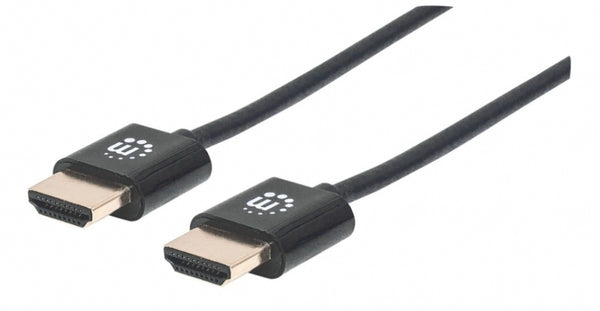INTRACOM CABLE HDMI ULTRADELGADO 1.8M ETHERNET 3D 4K M-M VELOCIDAD 2.0 Manhattan Cable HDMI Macho - HDMI Macho, 1.8 Metros, Negro ETHERNET 3D 4K M-M VELOCIDAD 2.0