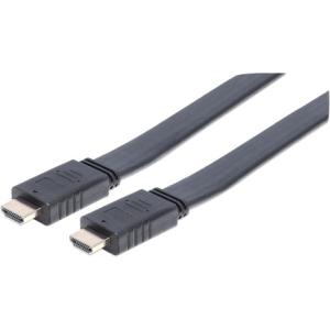 Cable Manhattan  HDMI Macho - HDMI Macho, 10 Metros, Negro  3D 4K M-M VELOCIDAD 2.0