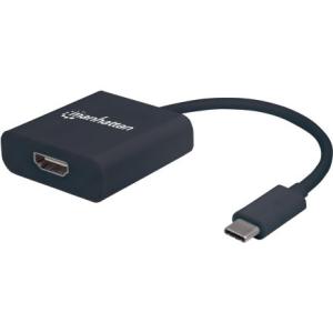 INTRACOM CABLE ADAPTADOR CONVERTIDOR USB-C 3.1 A HDMI 4K MACHO-HEMBRA Manhattan Adaptador USB-C 3.1 Macho - HDMI Hembra, Negro USB-C 3.1 A HDMI 4K MACHO-HEMBRA
