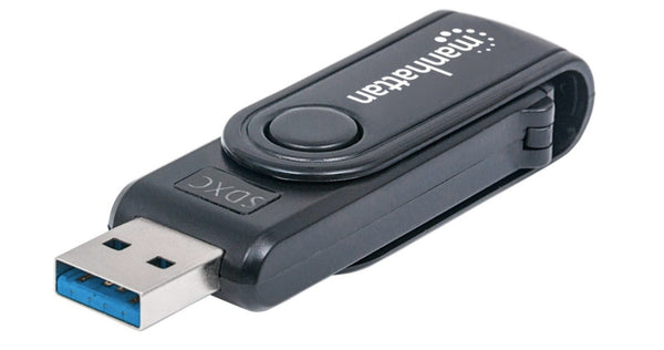 INTRACOM LECTOR TARJETAS USB 3.0 24 EN 1. Manhattan Lector de Memoria, USB 3.0, 5000 Mbit/s, Negro EN 1.