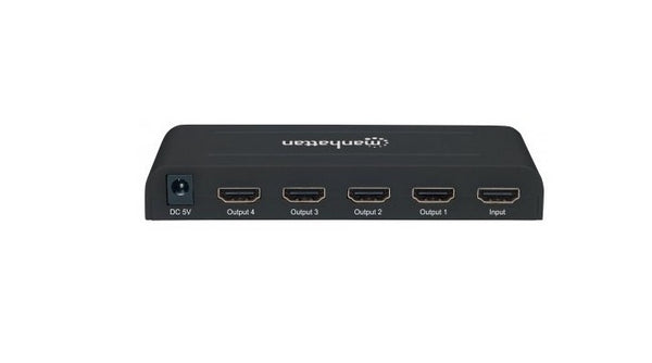 INTRACOM VIDEO SPLITTER HDMI 4K 3D 4 PTOS DIVISOR DUPLICADOR DE SENAL Manhattan Divisor de Video HDMI, 4 Puertos, Negro PTOS DIVISOR DUPLICADOR DE SENAL