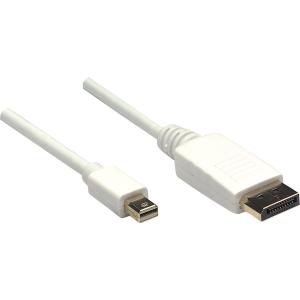 INTRACOM CABLE DISPLAYPORT - MINIDP M-M 2.0M BLANCO. Manhattan Cable Mini DisplayPort - DisplayPort, 2 Metros, Blanco M-M 2.0M BLANCO.