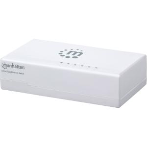 INTRACOM SWITCH 5 PUERTOSFAST ETHERNET 10/100 ESCRITORIO BLANCO Switch Manhattan Fast Ethernet 560672, 5 Puertos 10/100Mbps - No Administrable 10/100 ESCRITORIO BLANCO