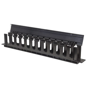 IC INTRACOM ORGANIZADOR HORIZONTAL CABLES RJ45 RED UTP RACK 19IN 1U PLASTICO Organizador Intellinet  de Cables Horizontal, 1U, RJ-45, Negro RJ45 RED UTP RACK 19  1U PLASTICO