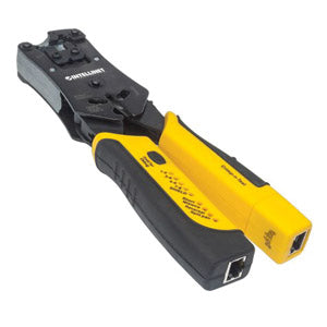 IC INTRACOM PINZA CRIMPEADORA PARA PLUGS RJ11/RJ12/RJ45 CON PROBADOR CABLES Pinza Crimpeadora Intellinet  780124, RJ-11/RJ-12/RJ-22/RJ-45, Negro/Amarillo RJ11/RJ12/RJ45 CON PROBADOR CABLES