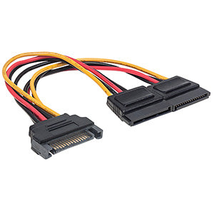 INTRACOM CABLE ALIMENTACION DIVISOR Y SATA 0.15M X2 1 MACHO A 2 HEMBRA Manhattan Cable SATA Hembra - 2x SATA Macho, 15cm SATA 0.15M X2 1 MACHO A 2 HEMBRA