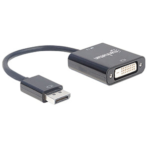 INTRACOM CABLE ADAPTADOR CONVERTIDOR DISPLAYPORT A DVI-D 1080P M-H Manhattan Adaptador Displayport Macho - DVI-D Hembra, Negro DISPLAYPORT A DVI-D 1080P M-H