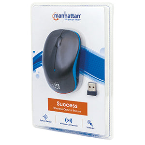 INTRACOM MOUSE RATON SUCCESS OPTICO INALAMBRICO 1000 DPI NEGRO/AZUL Mouse Manhattan Óptico Success, Inalámbrico, USB, 1000 DPI, Negro/Azul INALAMBRICO 1000 DPI NEGRO/AZUL