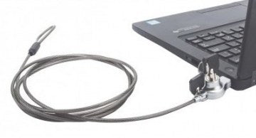INTRACOM CANDADO DE SEGURIDAD RANURA WEDGE 2.0 METROS N17  2 LLAVES Manhattan Candado de Llave para Laptop 440295, 2 Metros, Negro WEDGE 2.0 METROS N17  2 LLAVES